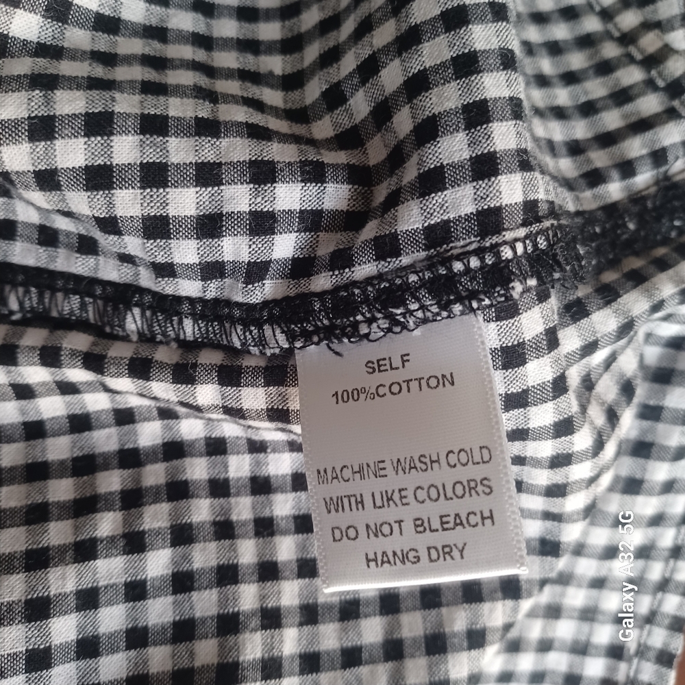 Soprano Women Size M Black and White Gingham Mini Skirt - Picture 12 of 12